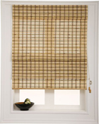 Autumn Gold Bamboo Roman Shade
