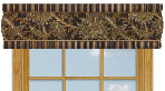 September with Chocolate Stripes Border Cornice