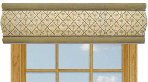 Criss-cross Bamboo and Palms with Cactus Border Cornice