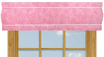 Fabric Covered Cornice - Swingtime Polky Dots in Pink 