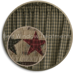 Star Spangled Valance, Curtain Panels, Throw and Pillows