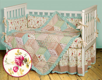 Vintage Rose Crib Set