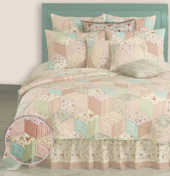 Vintage Rose Fabric Euro Pillow