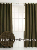 Mossy Green Tea Tab-Top Curtain Panels