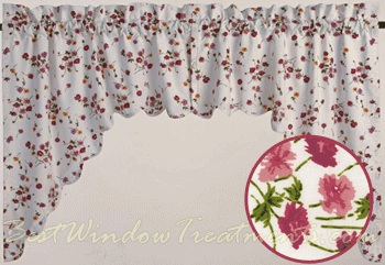 Lovely Day Scalloped Swag Curtains