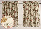 Vivid Rose Scalloped Tier Curtains
