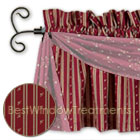 Compton Red Valance