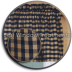 Large Gingham Check (Navy)  Swag Curtains, Valance, Tier Curtains