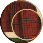 Welso Red Swag Curtains, Valance, Table Linens & Rugs