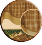 Straw Plaid Swag Curtains, Valance, Table Linens & Rugs