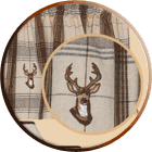 White Tail Deer Valance, Table Linens & Rugs