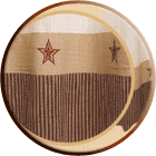 Colonial Star Curtains, One Point Valance, Tablecloth, Placemats and Lampshade