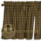 Hunter Green Check and Mini-Check Tier Curtains