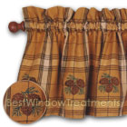 3 Pinecones Embroidered Valance