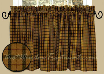 Celtic Tartan Plaid Tier Curtains