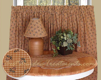 Charleston Floral Tier Curtains