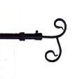 Handcrafted Rams Horn Metal Curtain Rod
