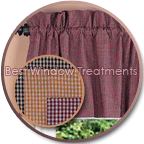 County Fair Gingham Valance, Tier Curtains, Table Runner and Placemats