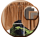 Heritage Curtains, Tiers, Scalloped Valance, Straight Valance, Swag Curtains