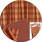 Highlands Plaid Tier Curtains, Swag Curtains, Valance