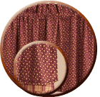 Secret Garden Tier Curtains, Valance, Table Linens and Lampshade