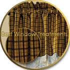 Celtic Tartan Plaid Tier Curtains, Valance