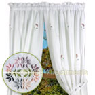 Molly Curtain Panels with embroidered flowers