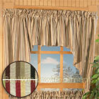 Celebration Stripe Swag Curtains in Taupe or Brick Stripes