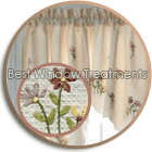 Ribbon Rose Tier Curtains, Swag Curtains and Valance Insert