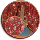 Roses and Bows Valance, Tiers and Chair Pads