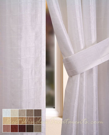 Crescent Heights White Curtain Panel