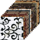 Delano Flocked Scroll Fabric Swatch Sample