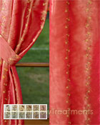 Dynasty Burnt Orange Curtain Panel