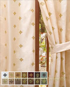 Truzzi Cream Gold Curtain Panel