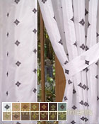 Truzzi White Black Curtain Panel