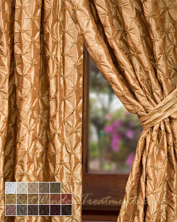 Zenith Brushed Gold Curtain Panel