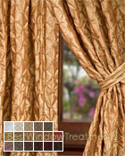Zenith Brushed Gold Curtain Panel