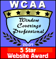 Window Coverings Association of America 5 Star Website Award