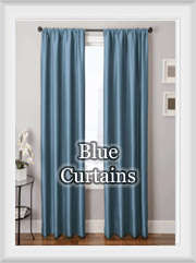 blue curtains