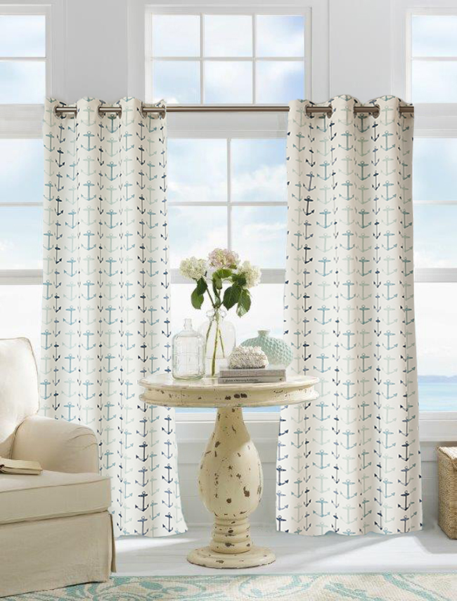 Sunshine Anchor Outdoor Curtain Panel