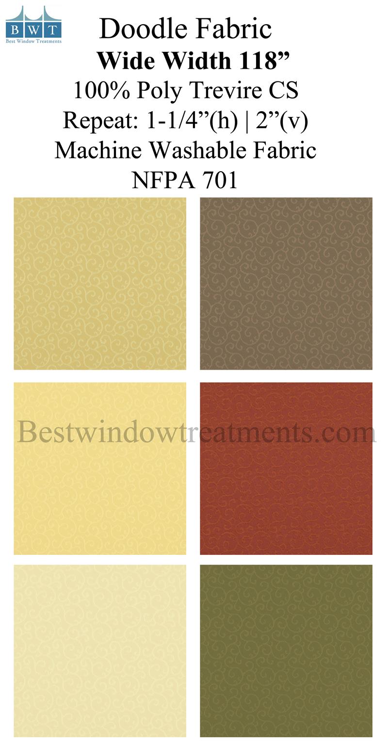 Doodle Scroll Wide Width Fabric Swatches