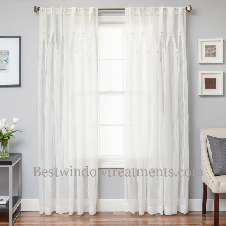 Pleated Sheer Curtains Window Treatments Unique Bay Window Treat