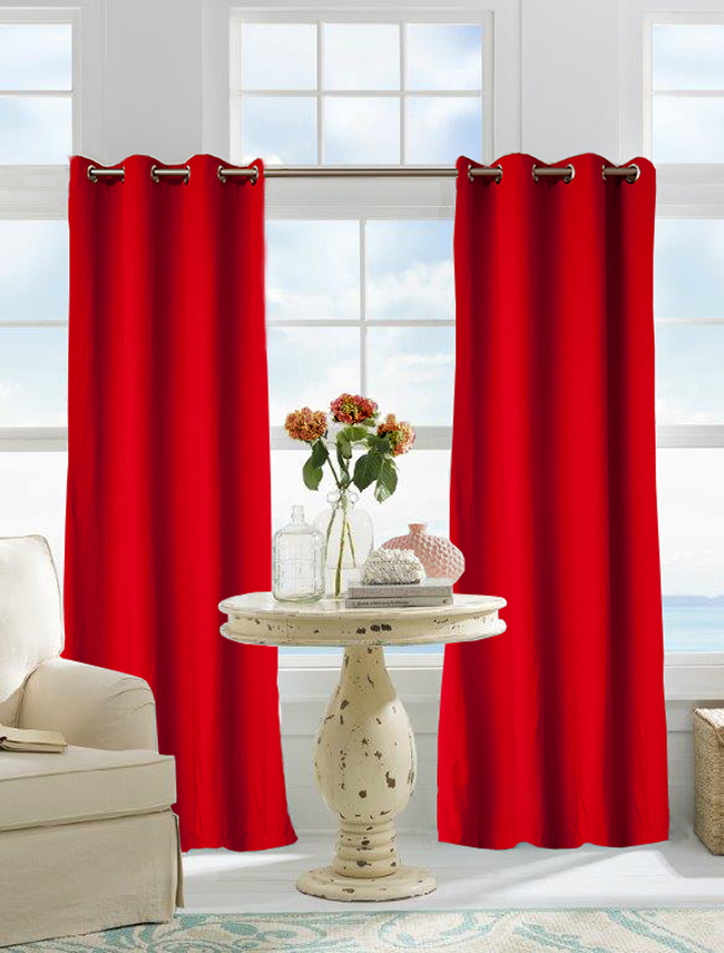 Sunshine Revere Maroon Outdoor Curtain Panel