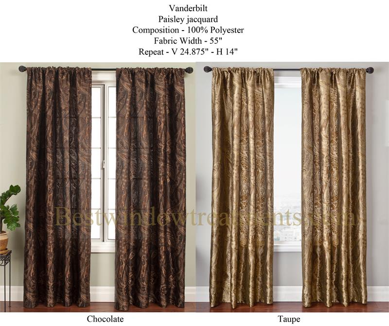 Vanderbilt Paisley Jacquard Curtains