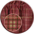 Star Plaid Valance, Throw and Quilted Pillow