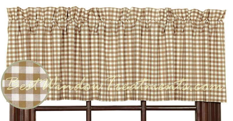 Outstanding khaki valance Khaki Check Valance